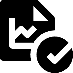 Stock Statistics Check Icon from Nova Solid Set