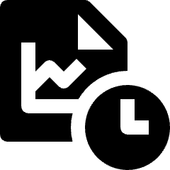 Stock Statistics Clock Icon from Nova Solid Set