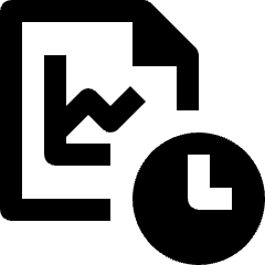 Stock Statistics Clock Icon from Nova Line Icons Set