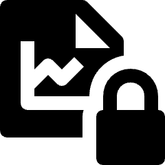 Stock Statistics Lock Icon from Nova Solid Set