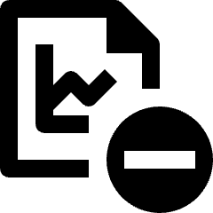 Stock Statistics Remove Subtract Icon from Nova Line Set