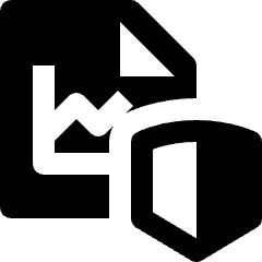 Stock Statistics Security Shield Icon from Nova Solid Set