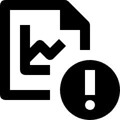 Stock Statistics Warning Icon from Nova Line Icons Set