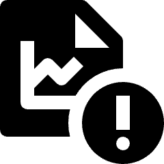 Stock Statistics Warning Icon from Nova Solid Set