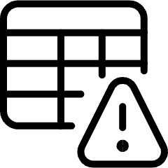 Workflow Data Table Alert Icon from Ultimate Light Set