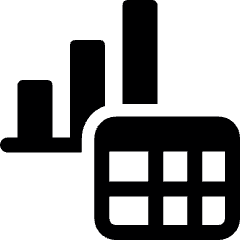 Workflow Data Table Bar Graph Icon from Ultimate Bold Set