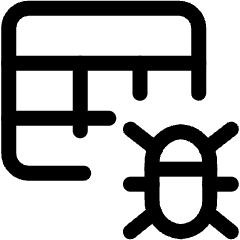 Workflow Data Table Bug Icon from Ultimate Regular Set