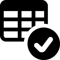 Workflow Data Table Check Icon from Ultimate Bold Set