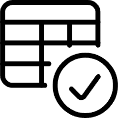 Workflow Data Table Check Icon from Ultimate Light Set