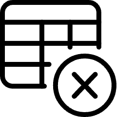 Workflow Data Table Close Icon from Ultimate Light Set