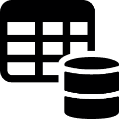 Workflow Data Table Database Icon from Ultimate Bold Set