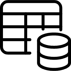 Workflow Data Table Database Icon from Ultimate Light Set