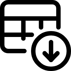 Workflow Data Table Download Icon from Ultimate Regular Set
