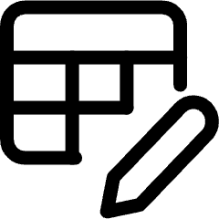 Workflow Data Table Edit Icon from Ultimate Regular Set