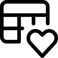 Workflow Data Table Favorite Heart Icon from Ultimate Regular Set