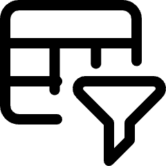 Workflow Data Table Filter Icon from Ultimate Regular Set