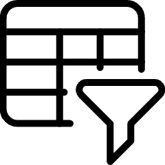 Workflow Data Table Filter Icon from Ultimate Light Set