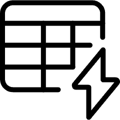 Workflow Data Table Flash Icon from Ultimate Light Set