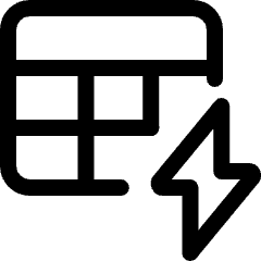 Workflow Data Table Flash Icon from Ultimate Regular Set