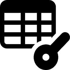 Workflow Data Table Key Icon from Ultimate Bold Set