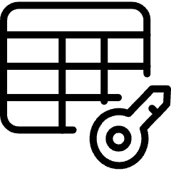 Workflow Data Table Key Icon from Ultimate Light Set