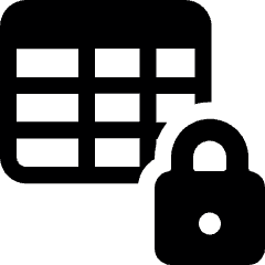 Workflow Data Table Lock Icon from Ultimate Bold Set