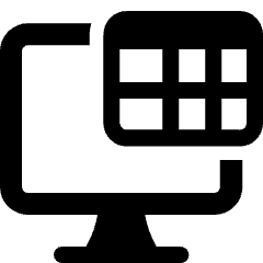 Workflow Data Table Monitor Icon from Ultimate Bold Set