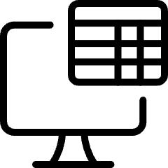 Workflow Data Table Monitor Icon from Ultimate Light Set