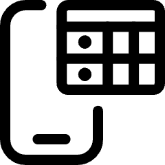 Workflow Data Table Smartphone Icon from Ultimate Regular Set