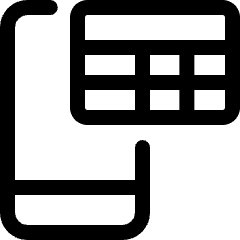 Workflow Data Table Smartphone Icon from Ultimate Regular Set