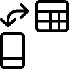 Workflow Data Table Smartphone Share Icon from Ultimate Light Set