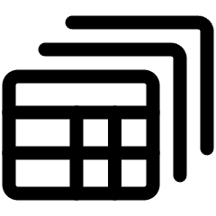 Workflow Data Table Stack Icon from Ultimate Regular Set