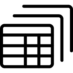 Workflow Data Table Stack Icon from Ultimate Light Set