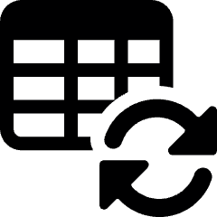 Workflow Data Table Sync Icon from Ultimate Bold Set