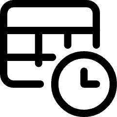 Workflow Data Table Time Icon from Ultimate Regular Set