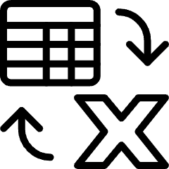 Workflow Data Table Transfer Excel Icon from Ultimate Light Set