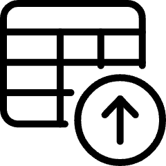 Workflow Data Table Upload Icon from Ultimate Light Set