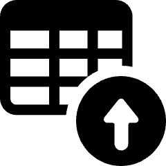 Workflow Data Table Upload Icon from Ultimate Bold Set