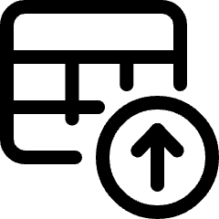 Workflow Data Table Upload Icon from Ultimate Regular Set