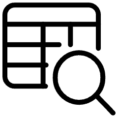 Workflow Data Table View Icon from Ultimate Light Set