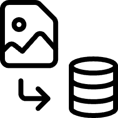 Coding Apps Website Data Conversion Image Database Download Icon from Ultimate Light Set