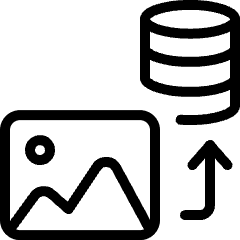 Coding Apps Website Data Conversion Image Database Upload Icon from Ultimate Light Set