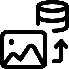 Coding Apps Website Data Conversion Image Database Upload Icon from Ultimate Regular Set