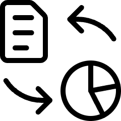Coding Apps Website Data Conversion Pie Chart Icon from Ultimate Light Set