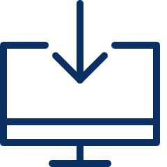 Computer Screen Imac Download Icon from Cyber Line Set