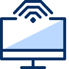 Computer Screen Imac Wifi Icon from Cyber Duotone Set