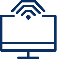 Computer Screen Imac Wifi Icon from Cyber Line Set