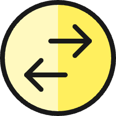 Data Transfer Circle Icon from Ultimate Colors Set