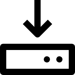 Data Transfer Harddrive Upload Icon from Nova Line Set