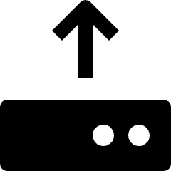 Data Transfer Harddrive Upload Icon from Nova Solid Set